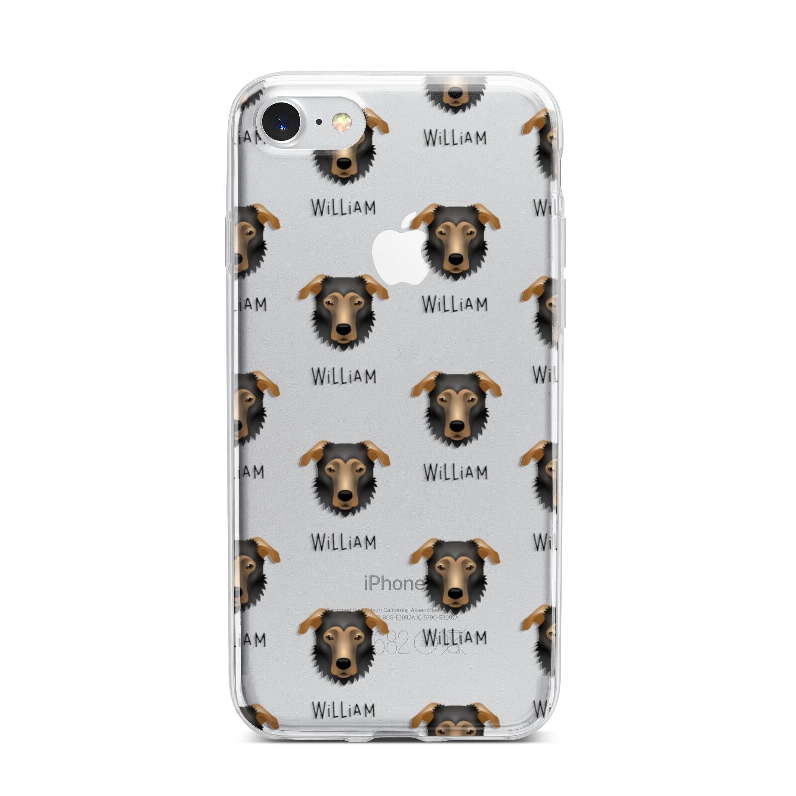 German Sheprador Icon with Name iPhone 7 Bumper Case on Silver iPhone