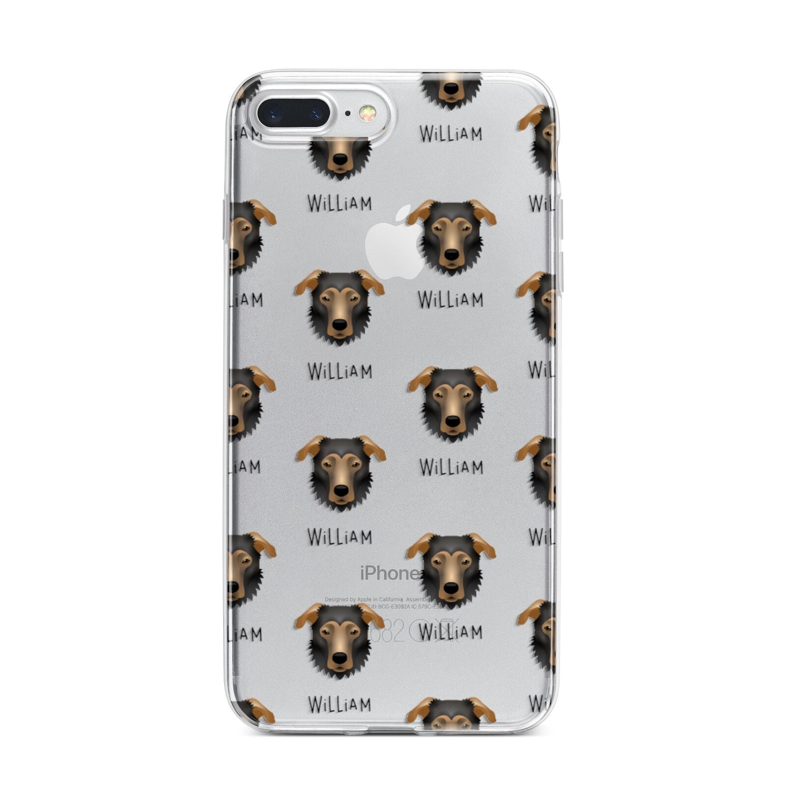 German Sheprador Icon with Name iPhone 7 Plus Bumper Case on Silver iPhone