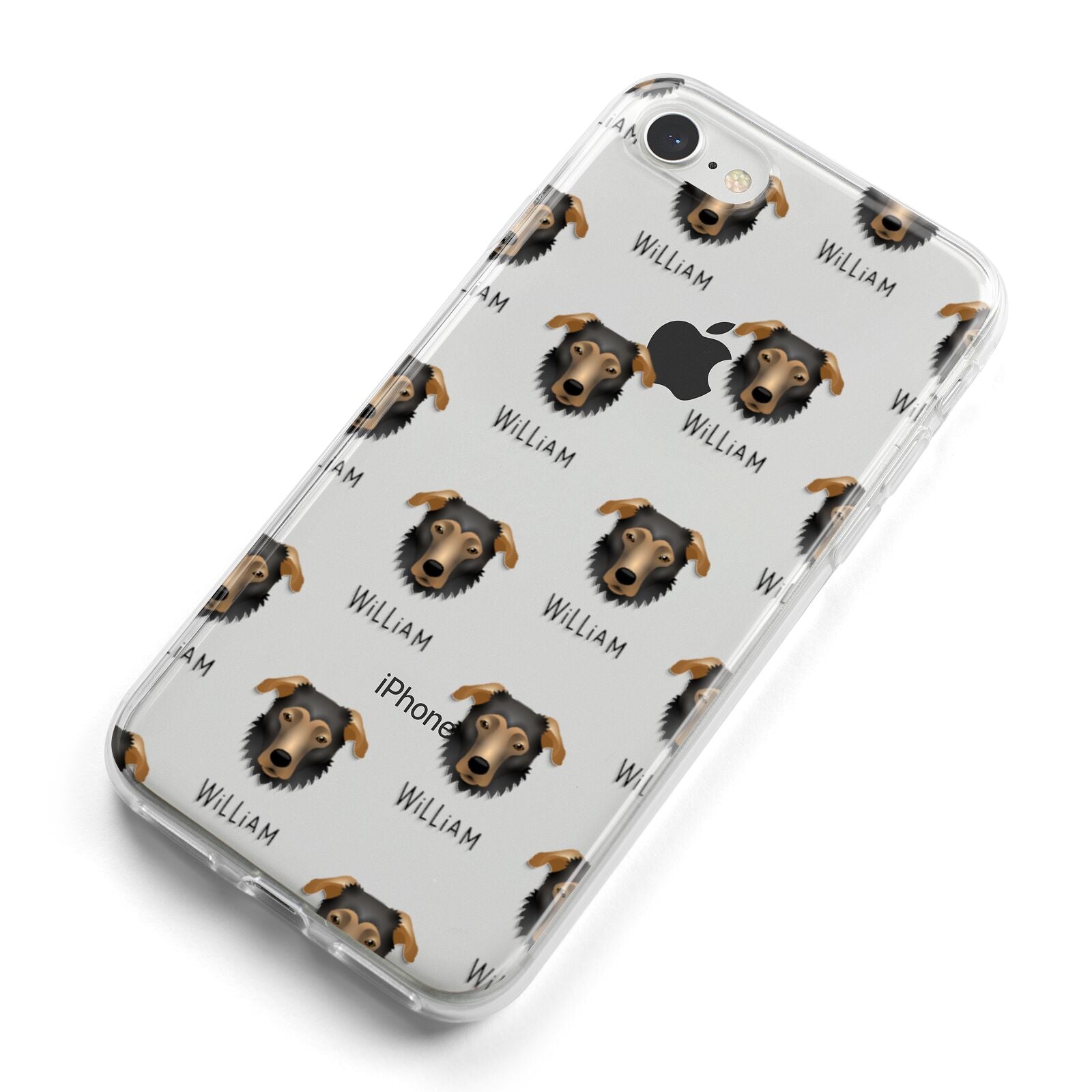 German Sheprador Icon with Name iPhone 8 Bumper Case on Silver iPhone Alternative Image