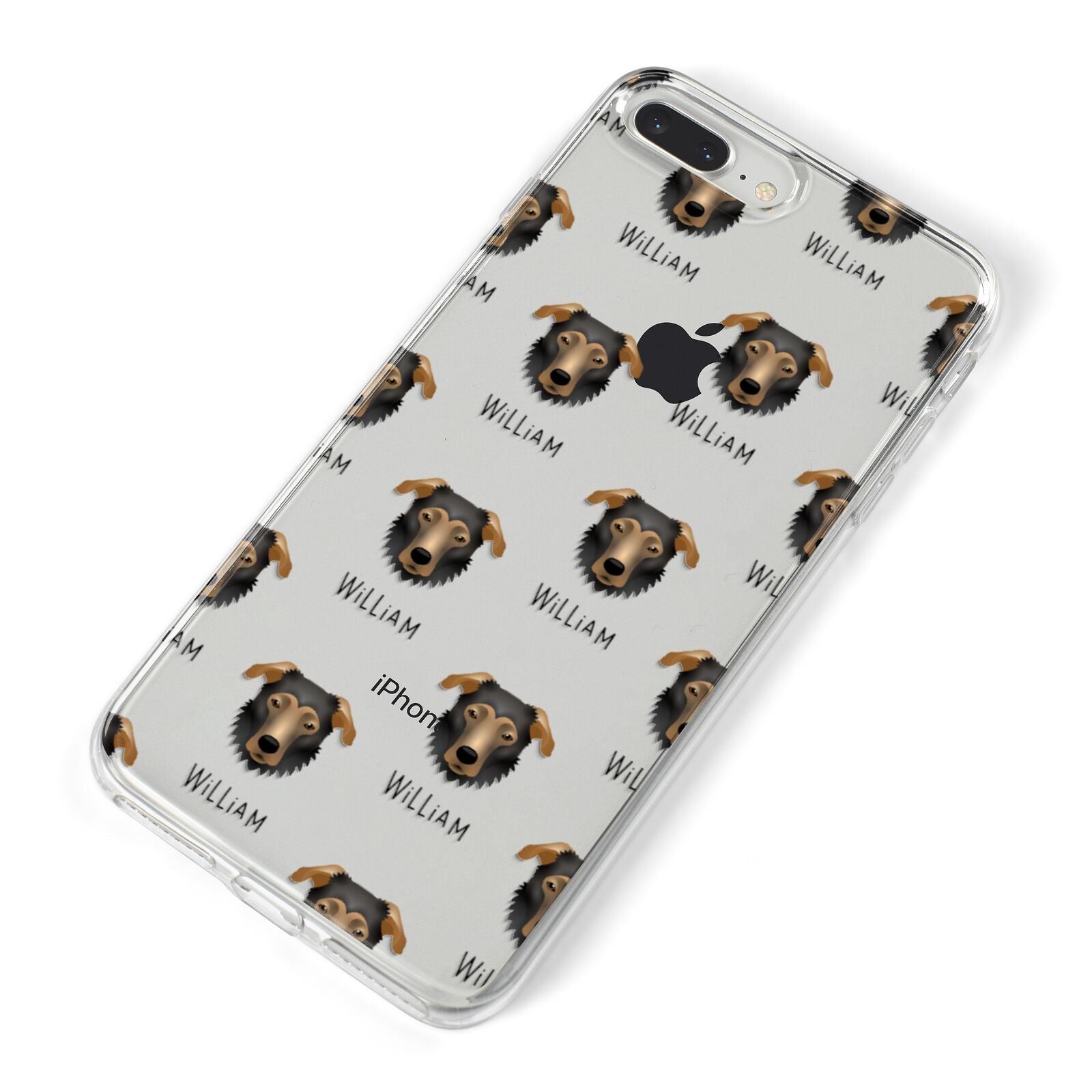 German Sheprador Icon with Name iPhone 8 Plus Bumper Case on Silver iPhone Alternative Image