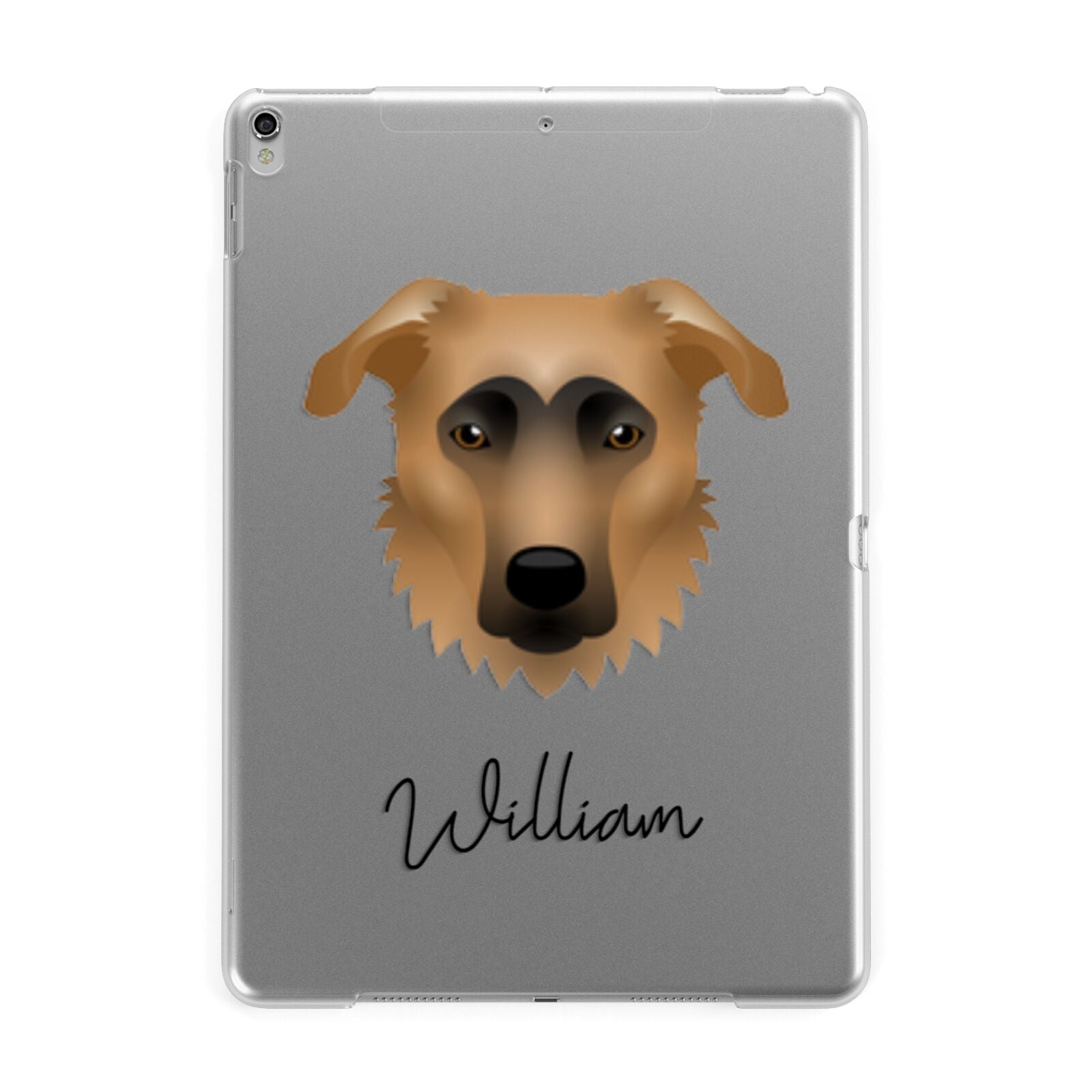 German Sheprador Personalised Apple iPad Silver Case