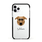 German Sheprador Personalised Apple iPhone 11 Pro in Silver with Black Impact Case