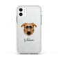 German Sheprador Personalised Apple iPhone 11 in White with White Impact Case
