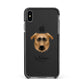 German Sheprador Personalised Apple iPhone Xs Max Impact Case Black Edge on Black Phone