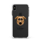 German Sheprador Personalised Apple iPhone Xs Max Impact Case White Edge on Black Phone