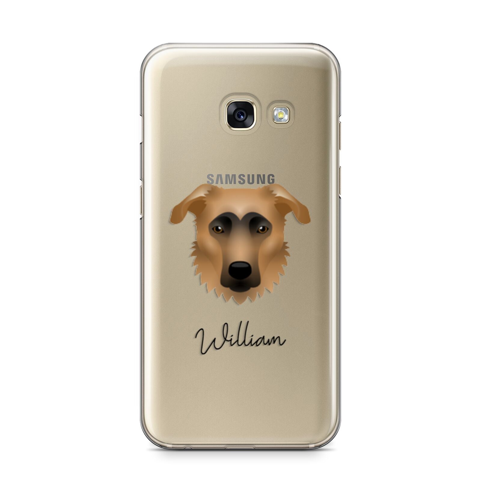 German Sheprador Personalised Samsung Galaxy A3 2017 Case on gold phone