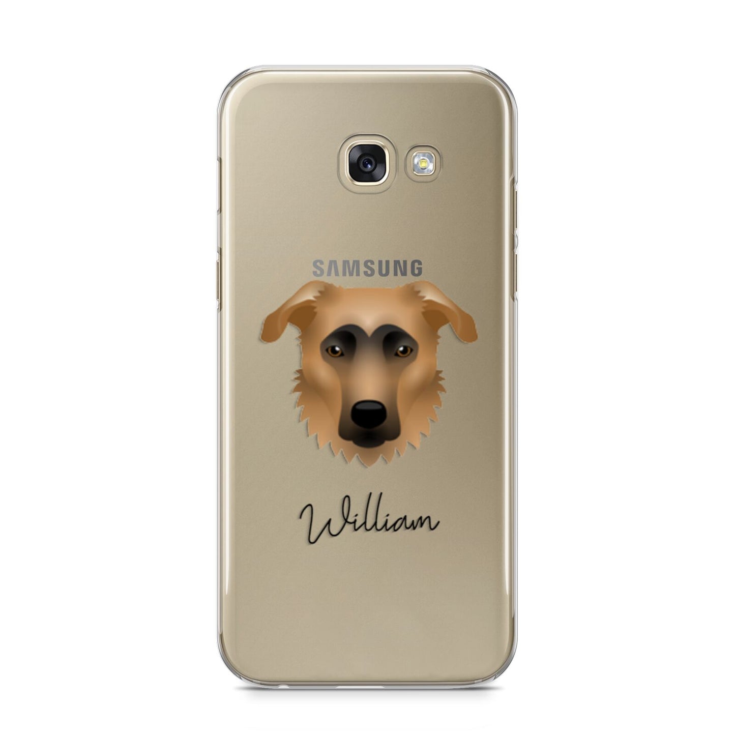 German Sheprador Personalised Samsung Galaxy A5 2017 Case on gold phone