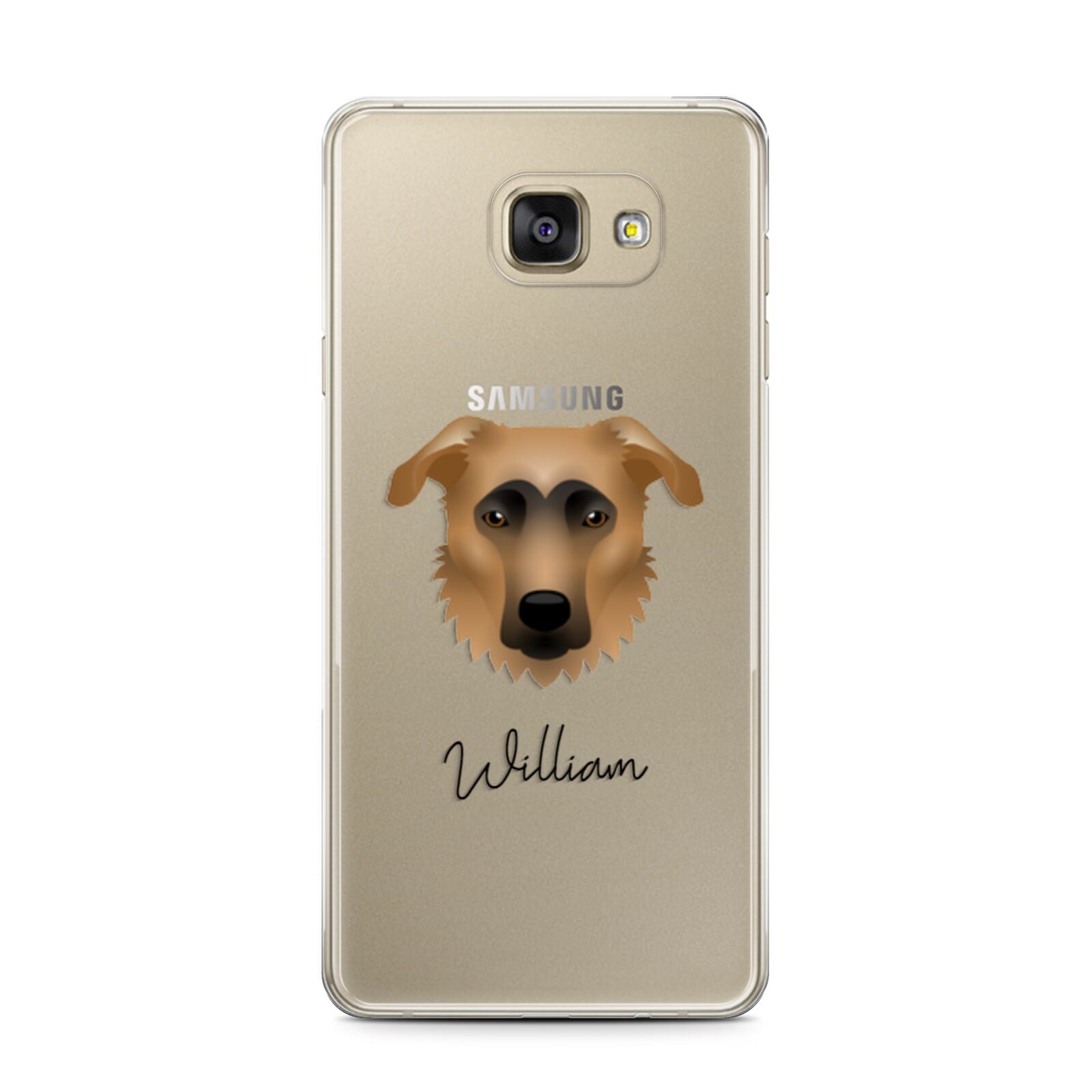 German Sheprador Personalised Samsung Galaxy A7 2016 Case on gold phone