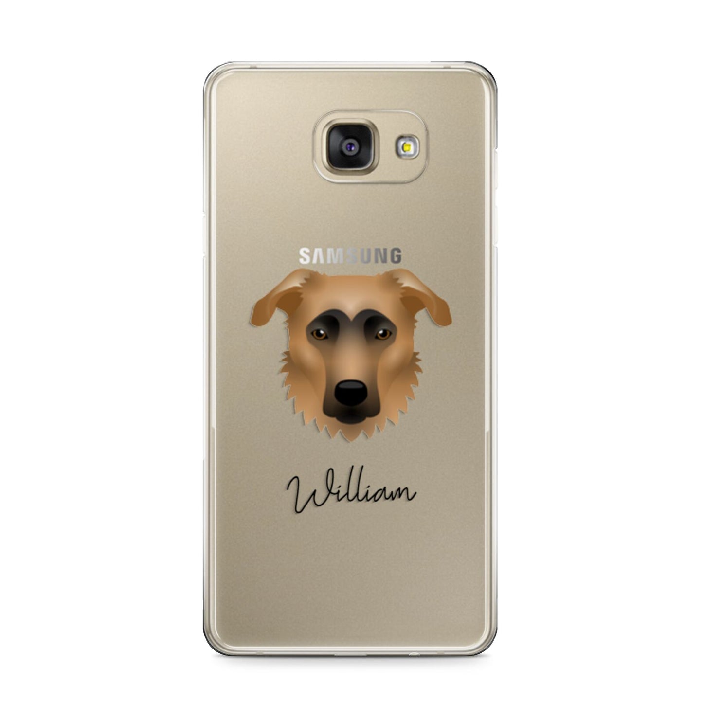 German Sheprador Personalised Samsung Galaxy A9 2016 Case on gold phone