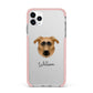 German Sheprador Personalised iPhone 11 Pro Max Impact Pink Edge Case