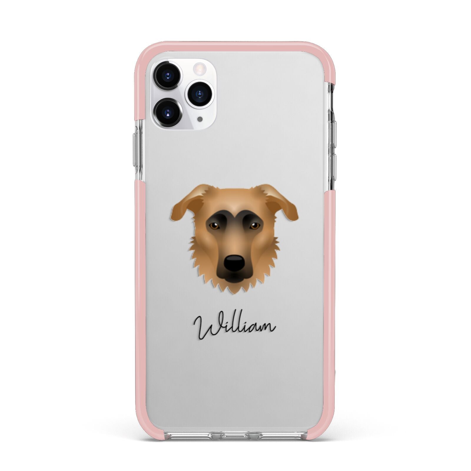German Sheprador Personalised iPhone 11 Pro Max Impact Pink Edge Case