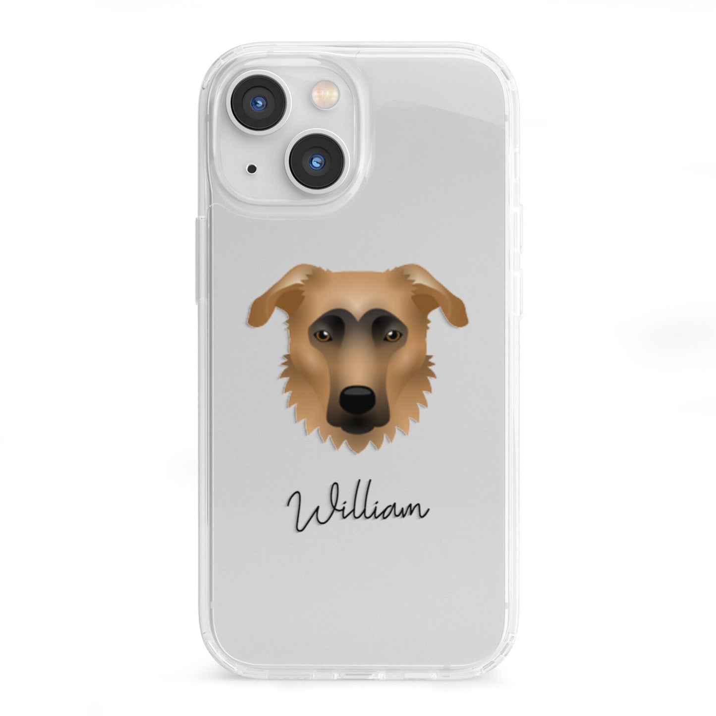German Sheprador Personalised iPhone 13 Mini Clear Bumper Case