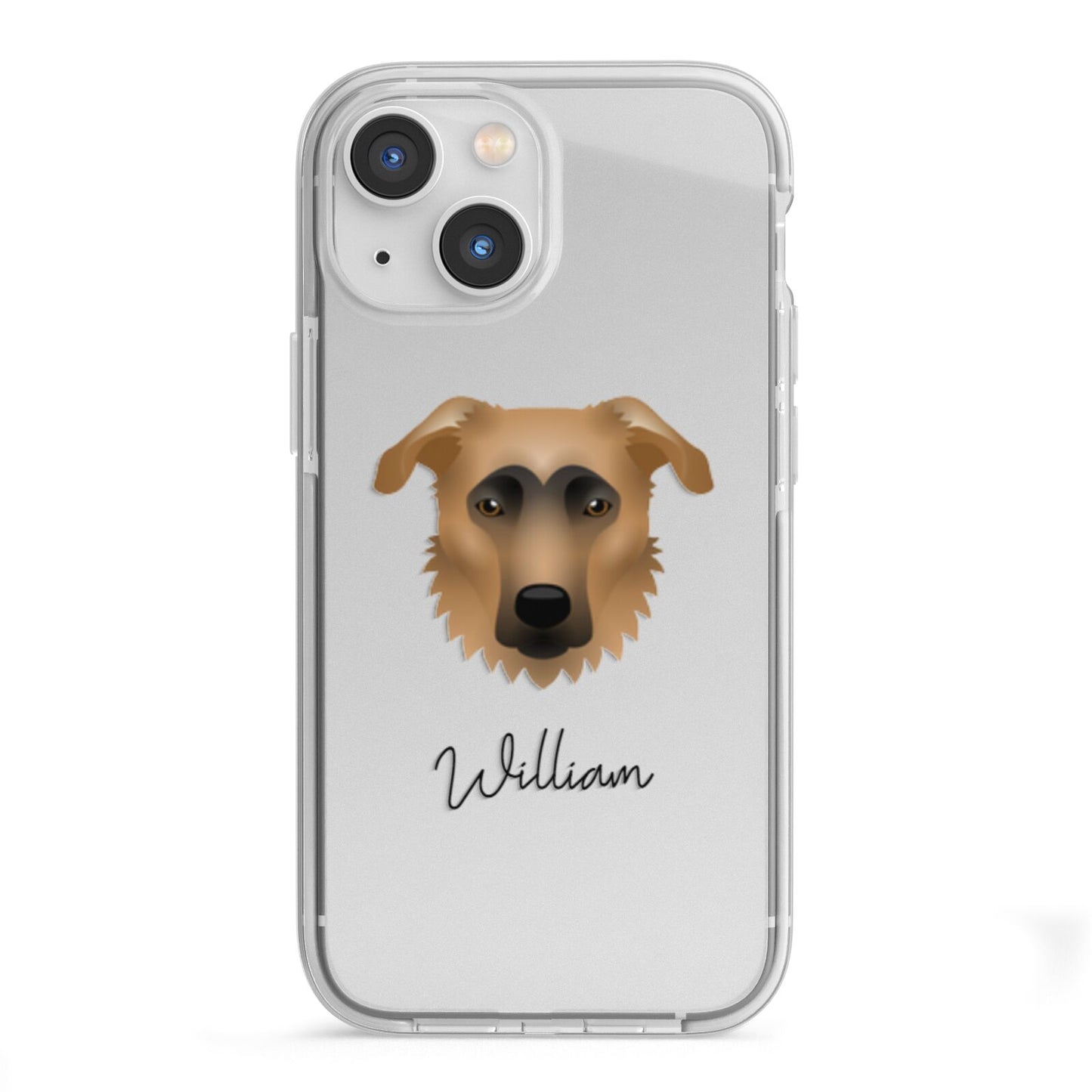 German Sheprador Personalised iPhone 13 Mini TPU Impact Case with White Edges