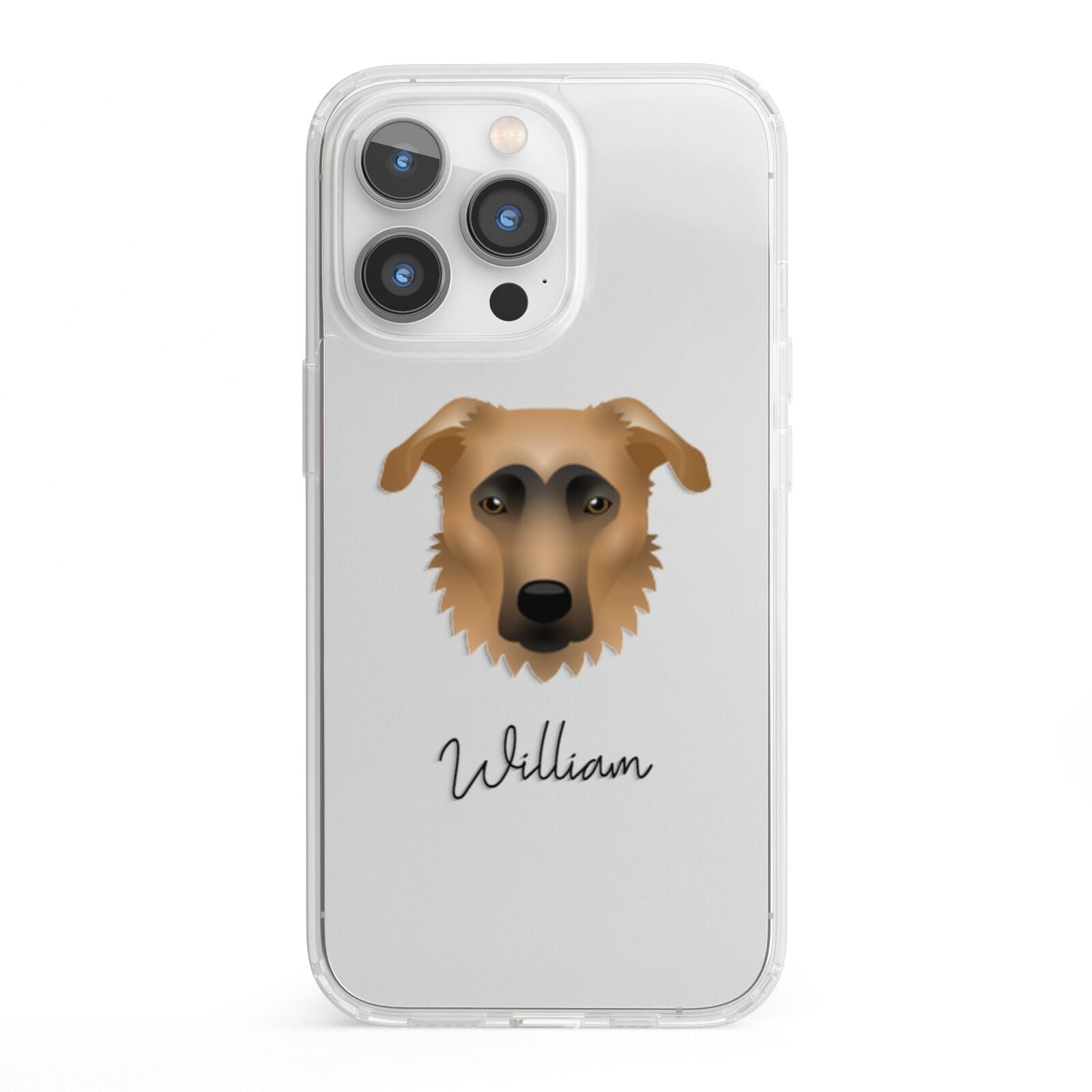 German Sheprador Personalised iPhone 13 Pro Clear Bumper Case