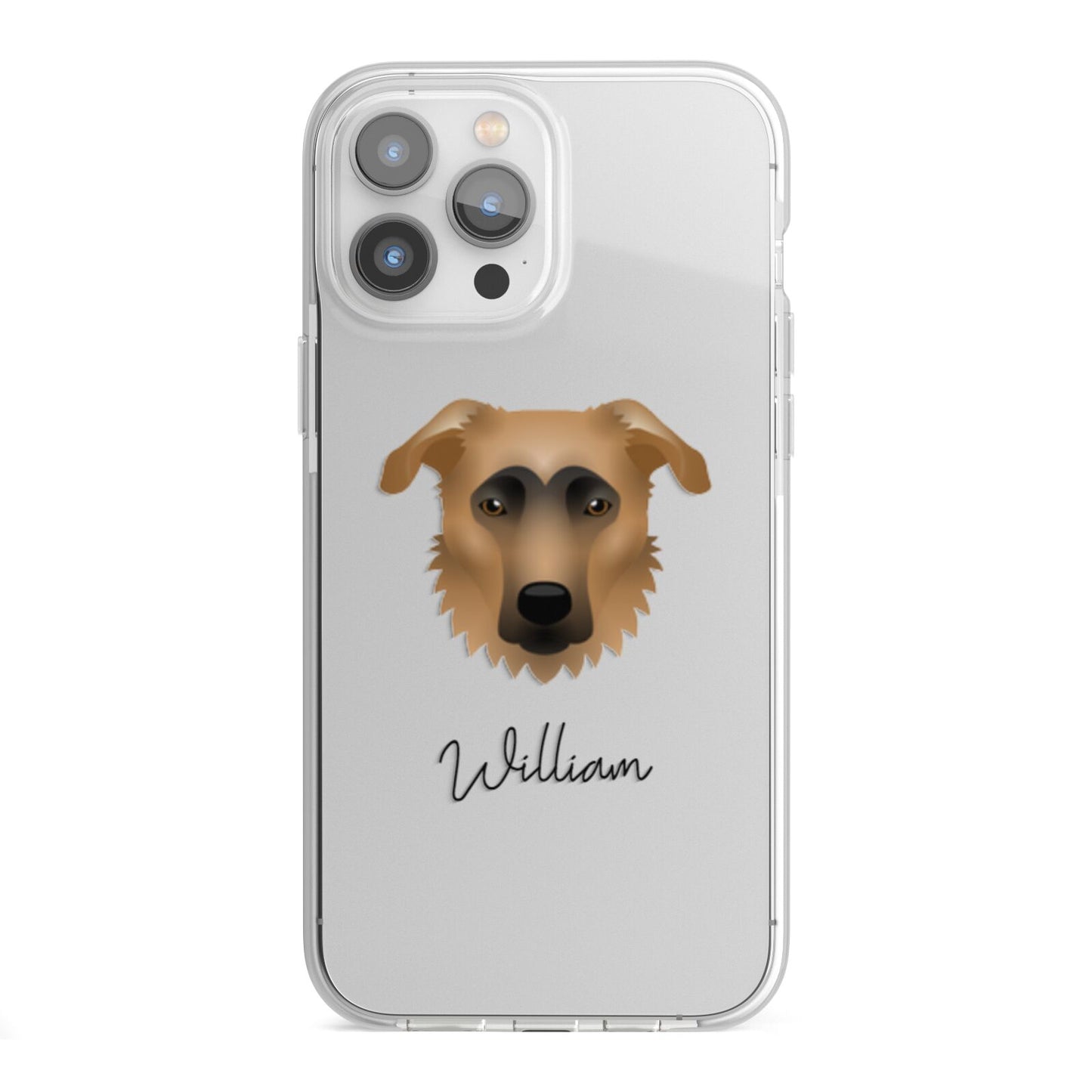 German Sheprador Personalised iPhone 13 Pro Max TPU Impact Case with White Edges