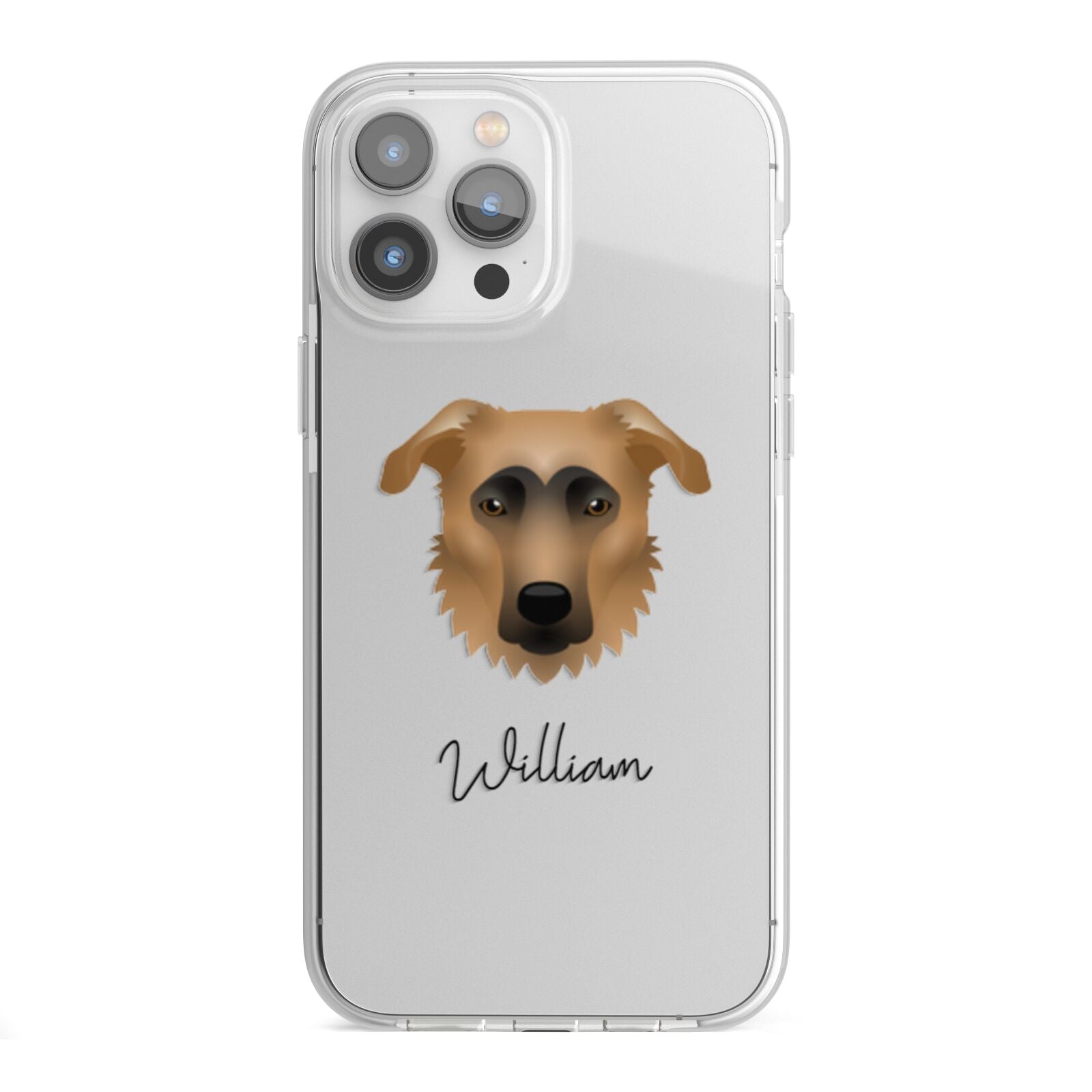 German Sheprador Personalised iPhone 13 Pro Max TPU Impact Case with White Edges