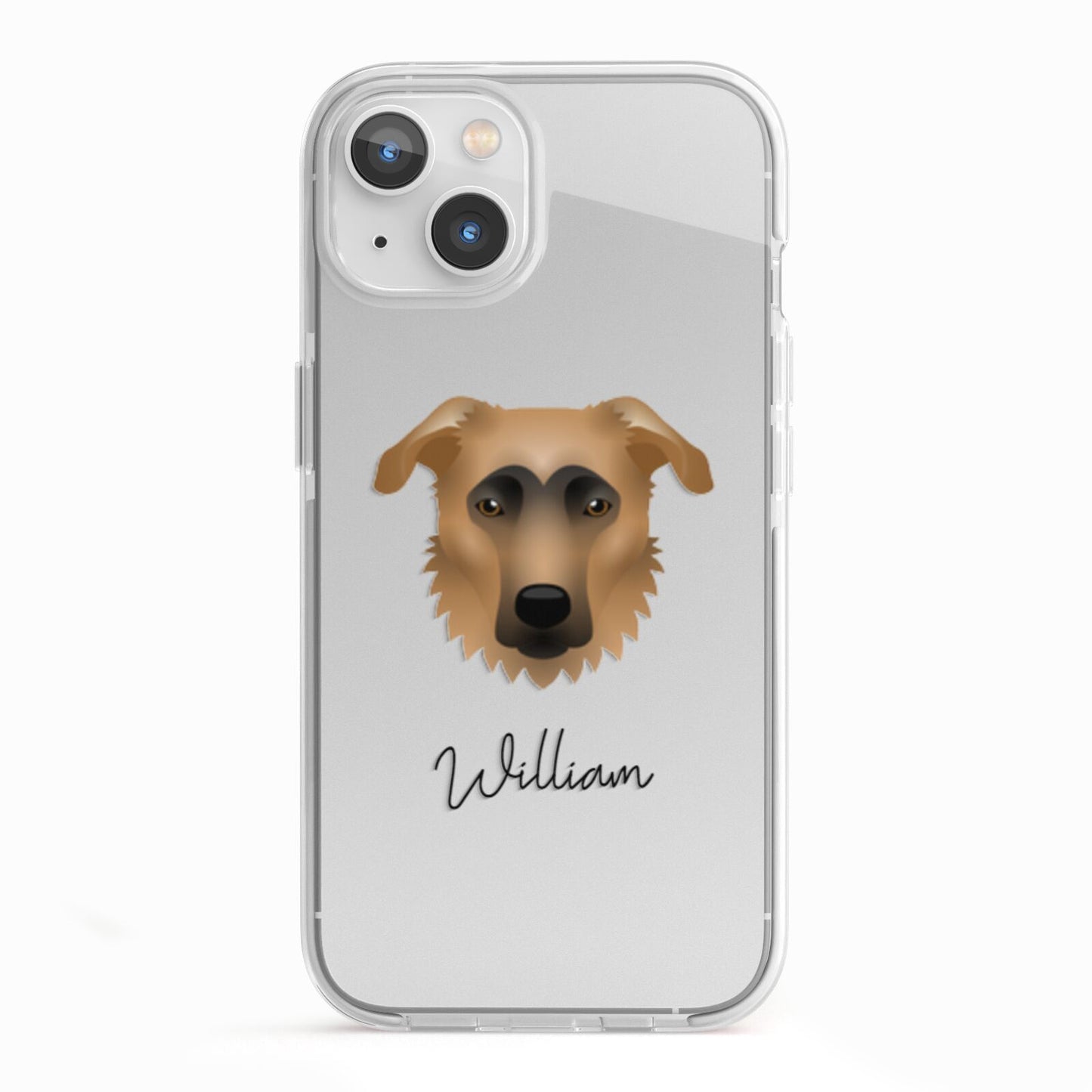 German Sheprador Personalised iPhone 13 TPU Impact Case with White Edges