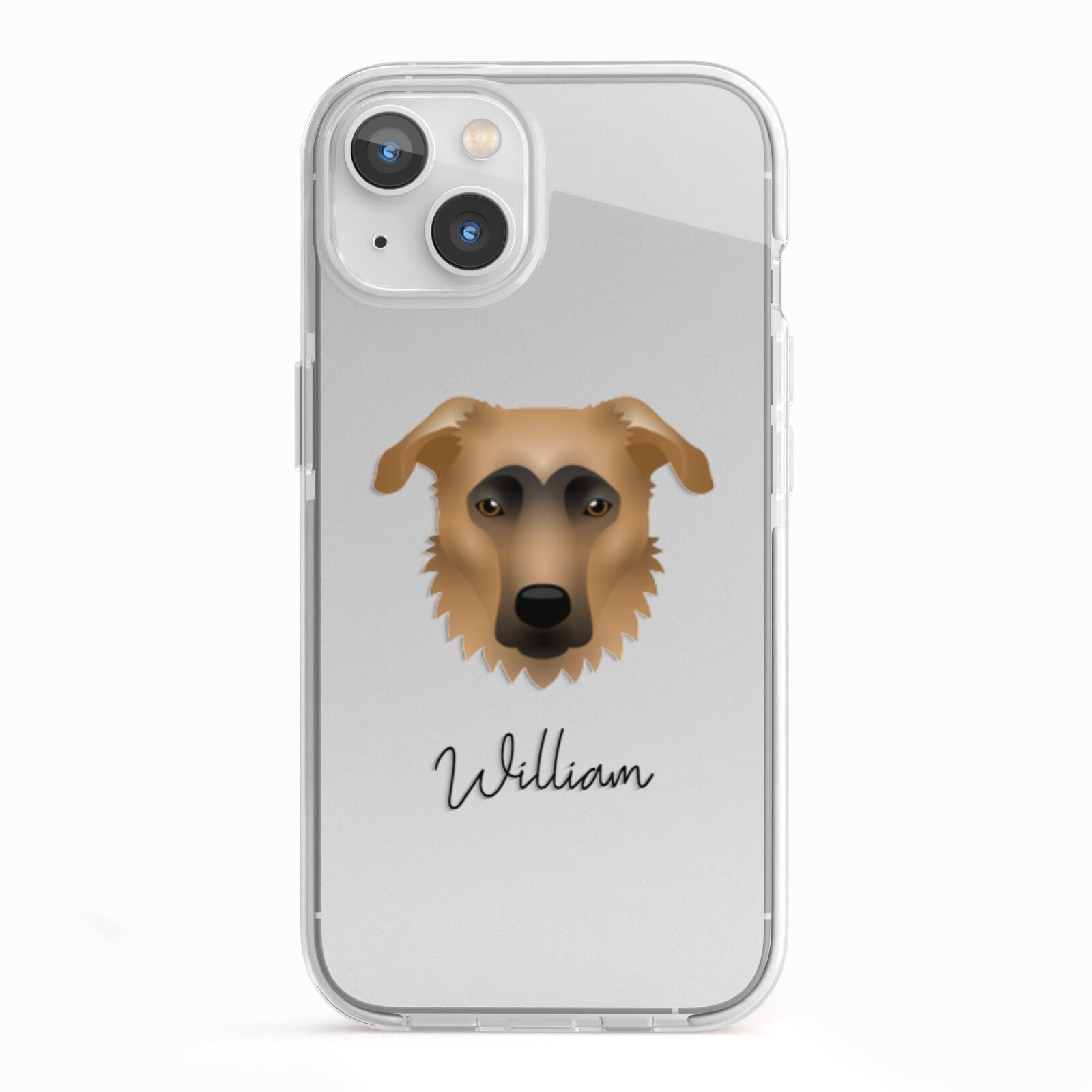 German Sheprador Personalised iPhone 13 TPU Impact Case with White Edges