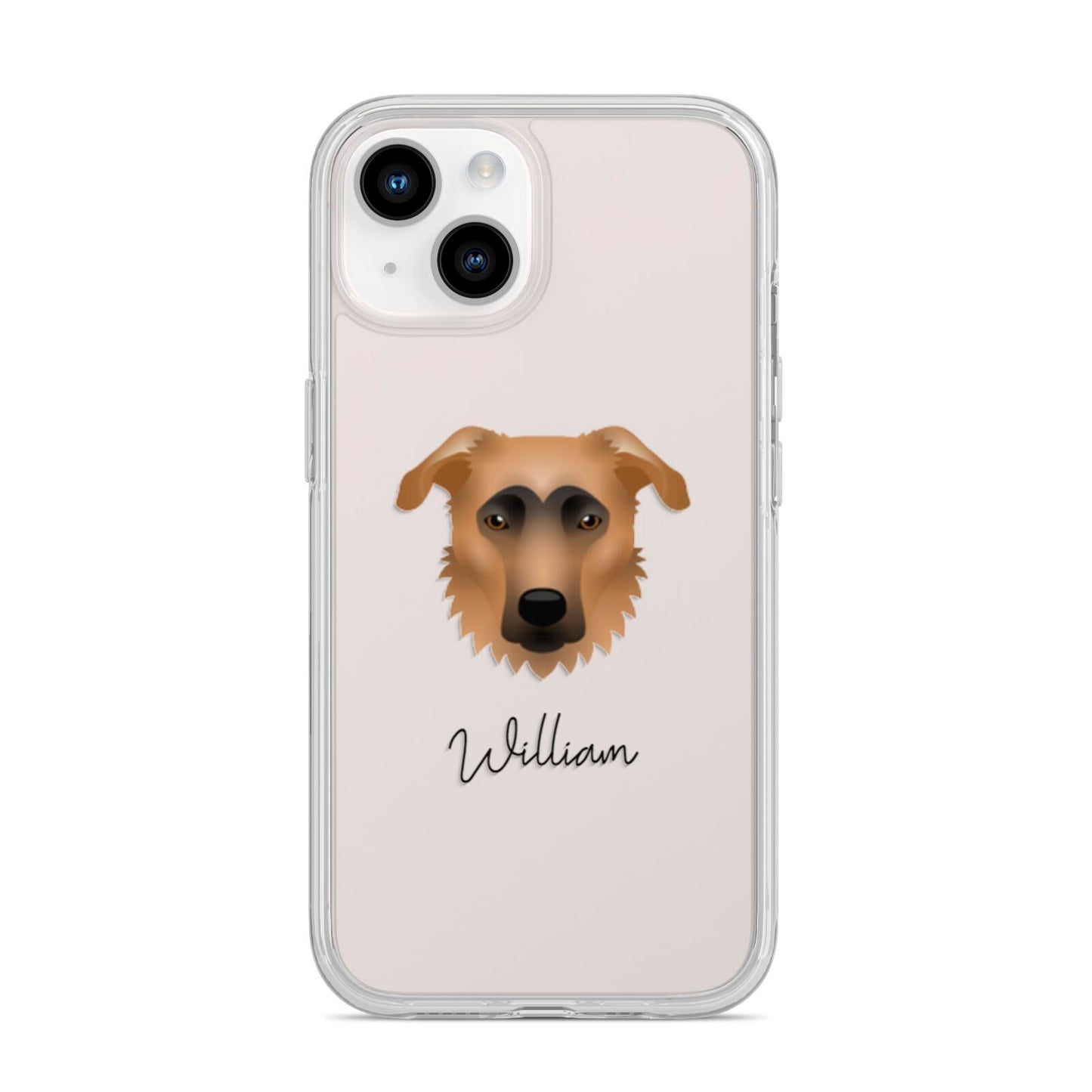 German Sheprador Personalised iPhone 14 Clear Tough Case Starlight