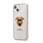 German Sheprador Personalised iPhone 14 Plus Clear Tough Case Starlight Angled Image