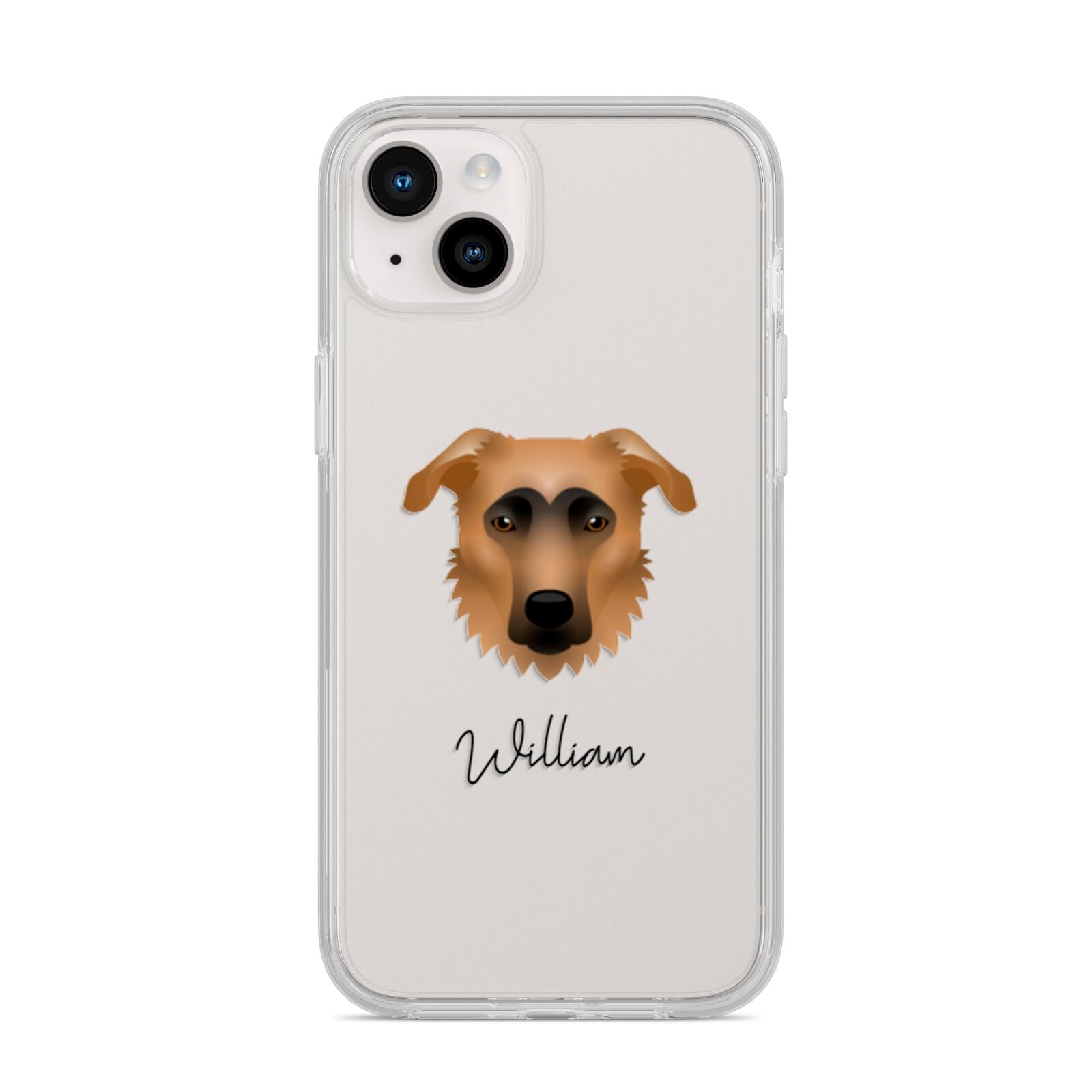 German Sheprador Personalised iPhone 14 Plus Clear Tough Case Starlight