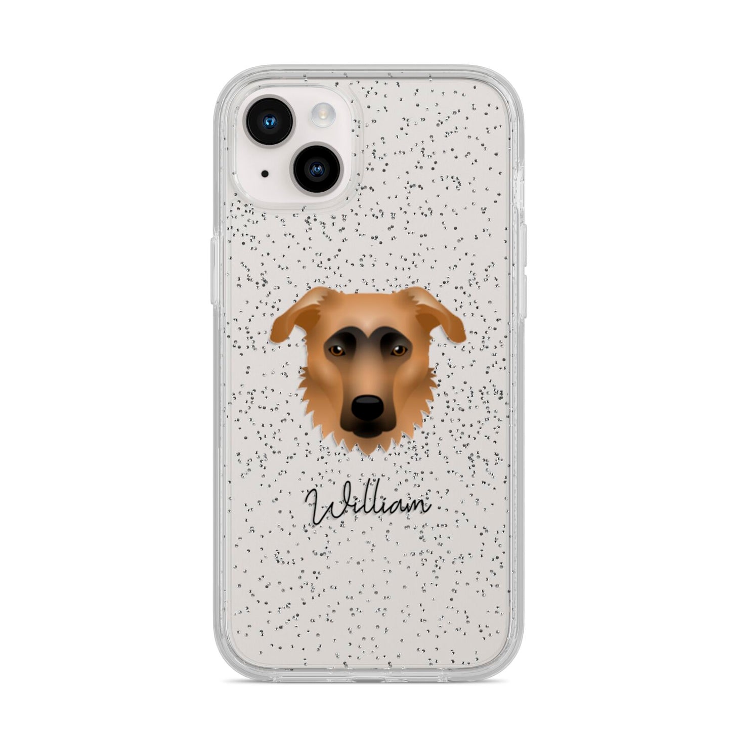 German Sheprador Personalised iPhone 14 Plus Glitter Tough Case Starlight
