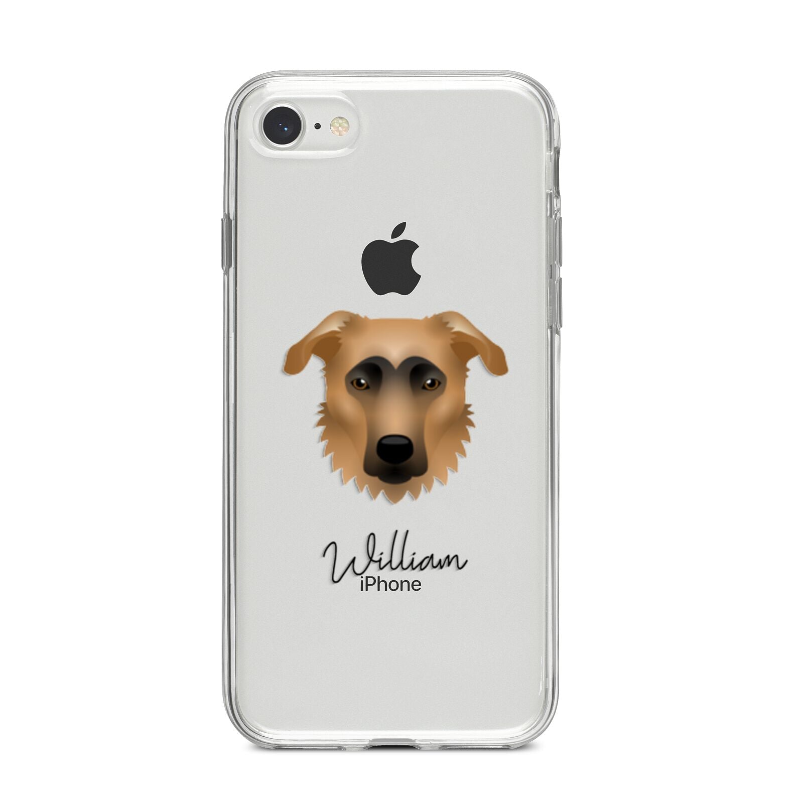 German Sheprador Personalised iPhone 8 Bumper Case on Silver iPhone
