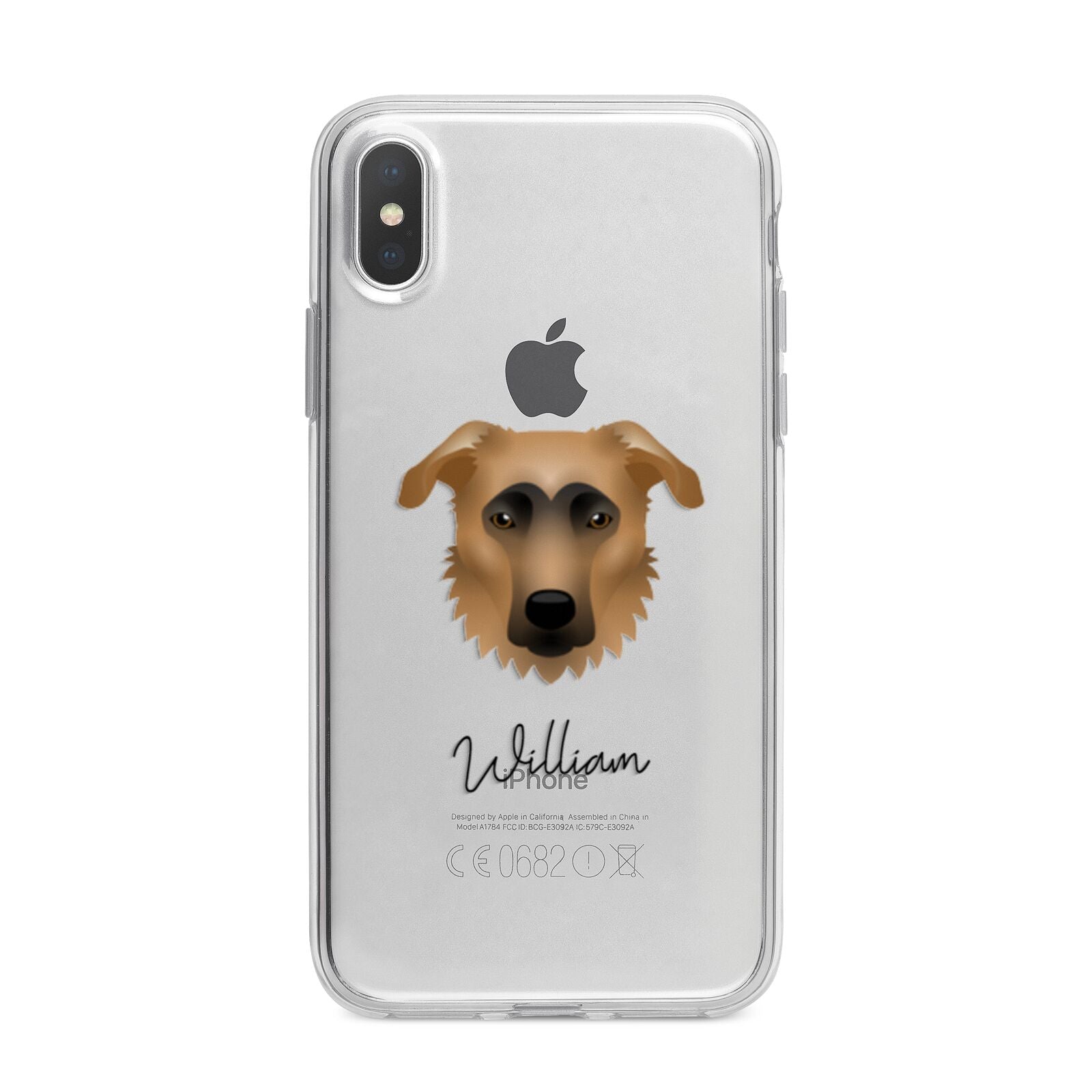 German Sheprador Personalised iPhone X Bumper Case on Silver iPhone Alternative Image 1
