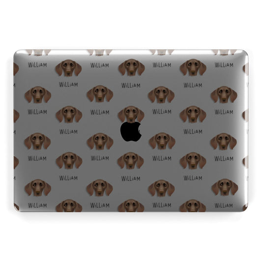 German Shorthaired Pointer Icon with Name Apple MacBook Case