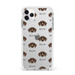 German Shorthaired Pointer Icon with Name Apple iPhone 11 Pro Max in Silver with White Impact Case