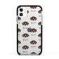 German Shorthaired Pointer Icon with Name Apple iPhone 11 in White with Black Impact Case