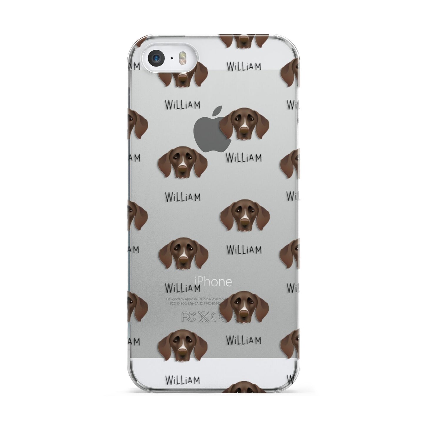 German Shorthaired Pointer Icon with Name Apple iPhone 5 Case