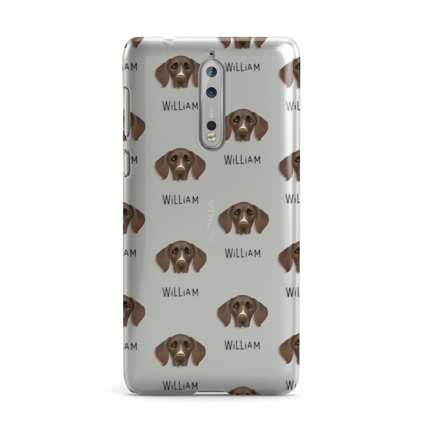 German Shorthaired Pointer Icon with Name Nokia Case
