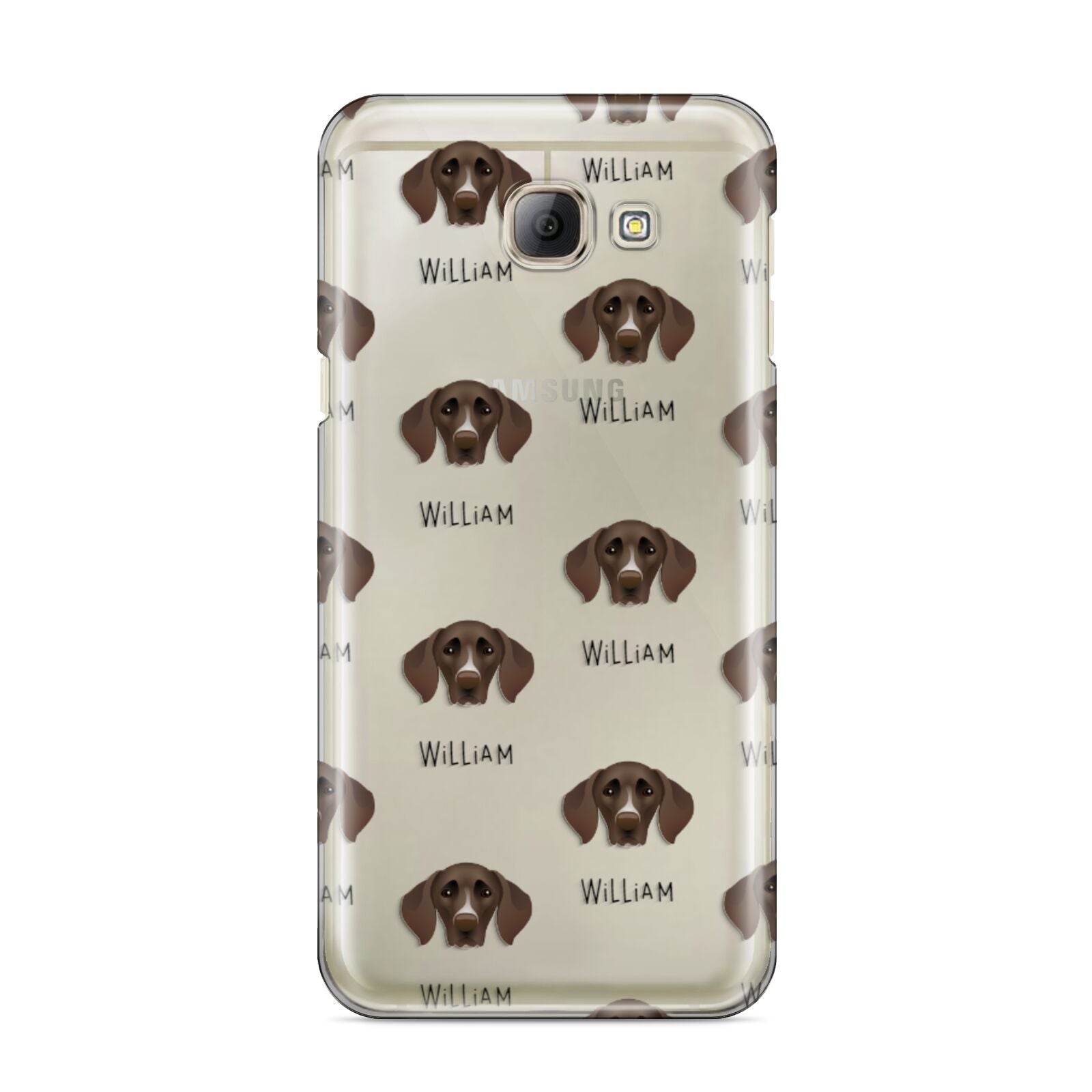 German Shorthaired Pointer Icon with Name Samsung Galaxy A8 2016 Case