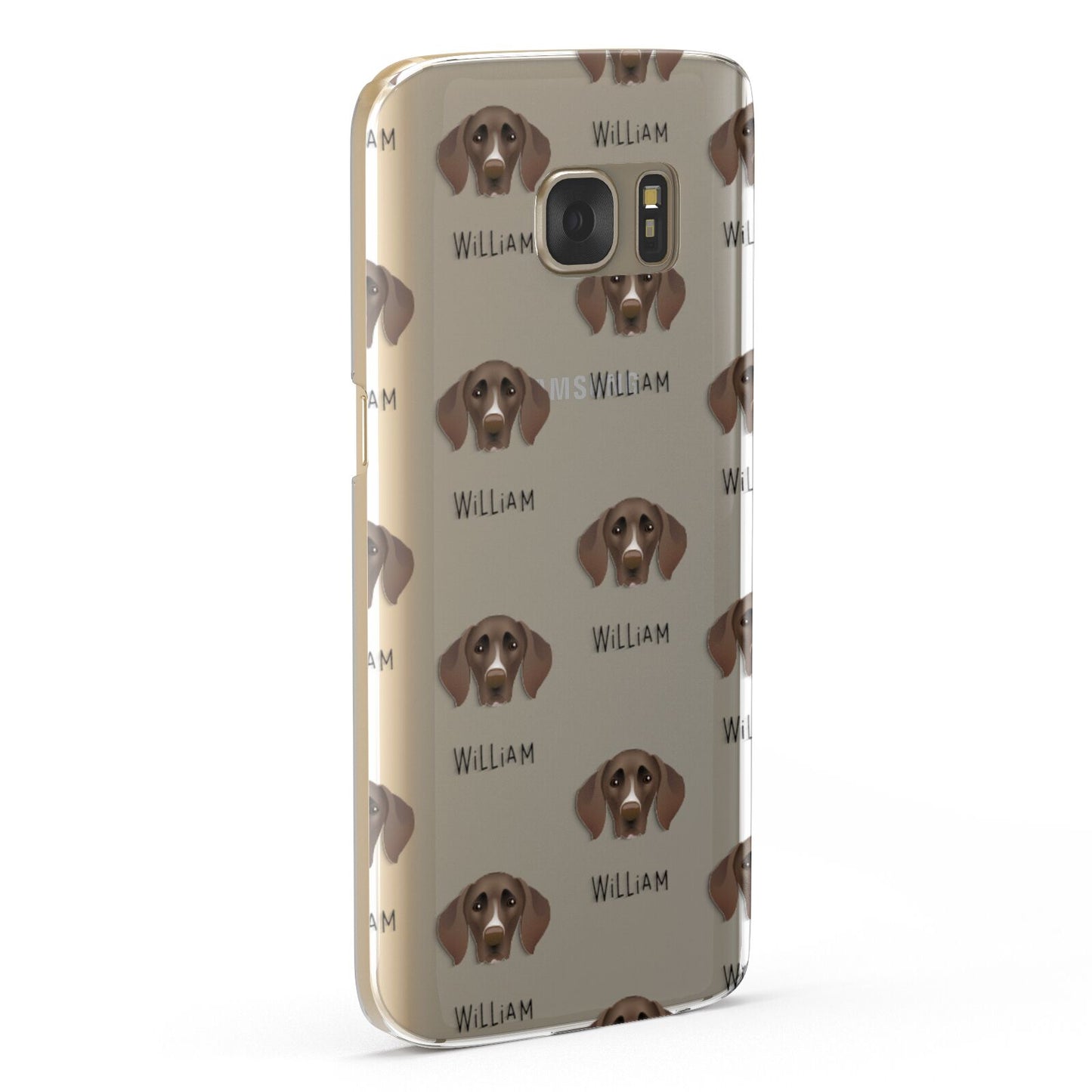 German Shorthaired Pointer Icon with Name Samsung Galaxy Case Fourty Five Degrees