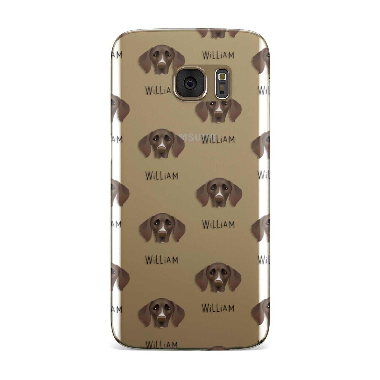 German Shorthaired Pointer Icon with Name Samsung Galaxy Case