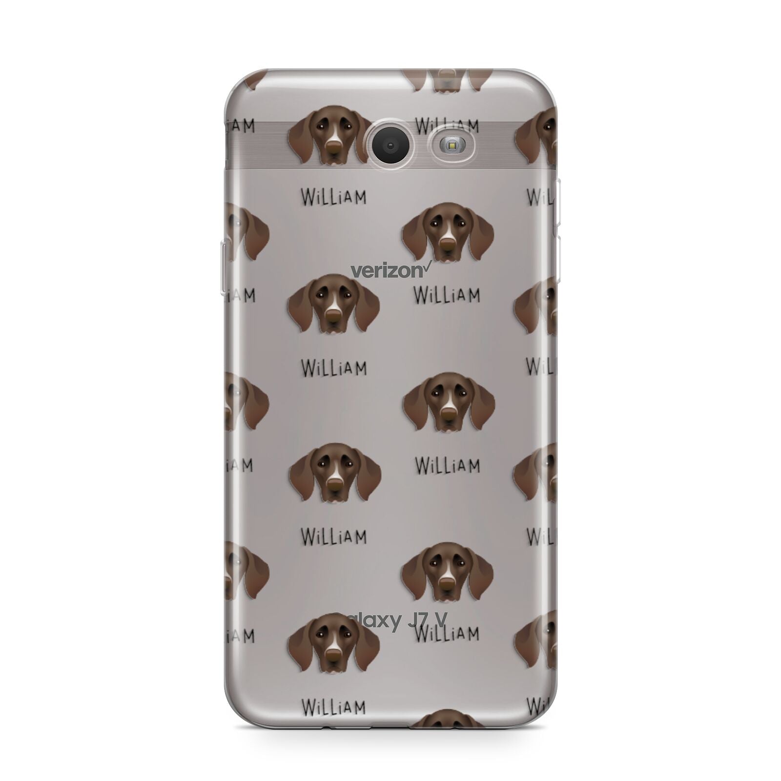 German Shorthaired Pointer Icon with Name Samsung Galaxy J7 2017 Case