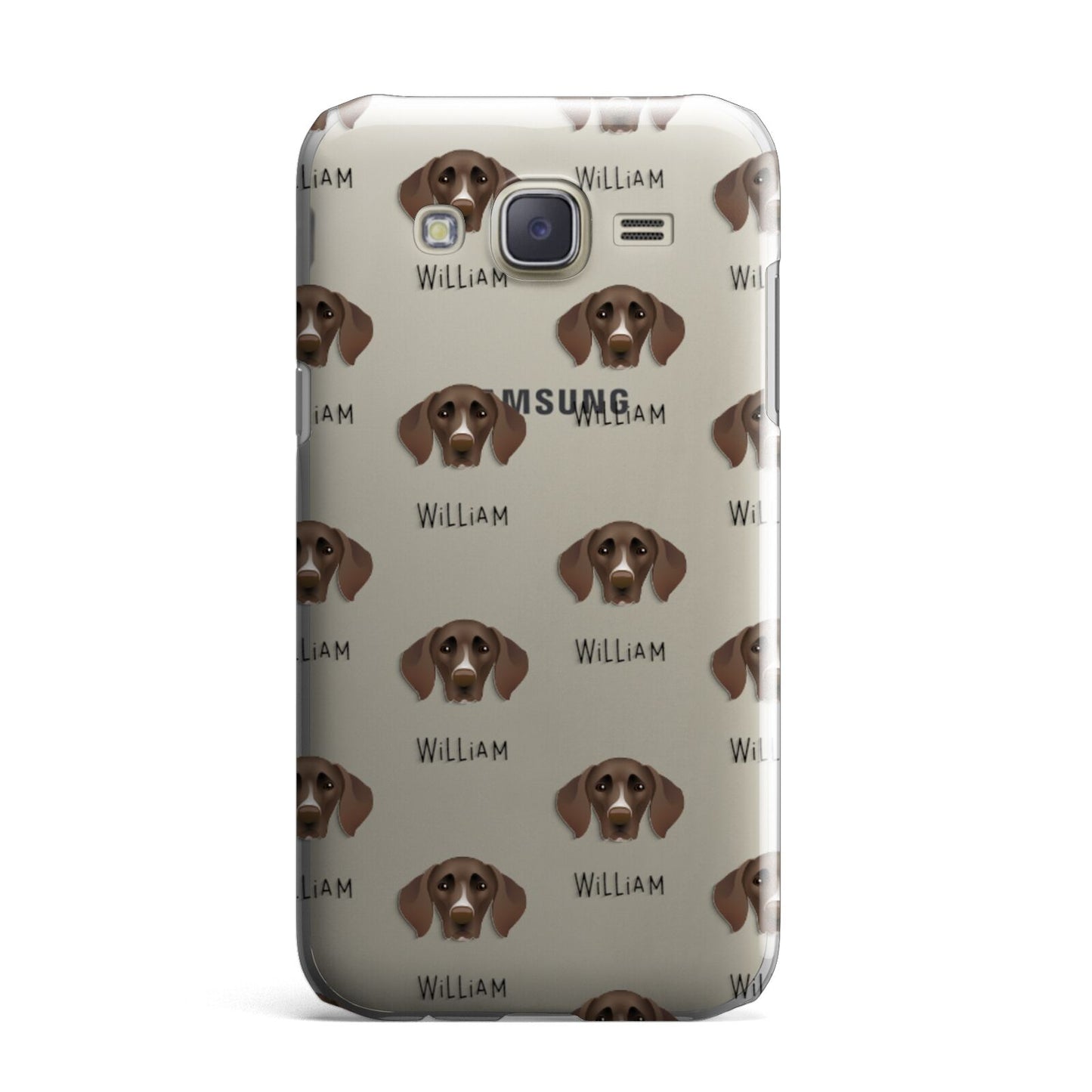 German Shorthaired Pointer Icon with Name Samsung Galaxy J7 Case