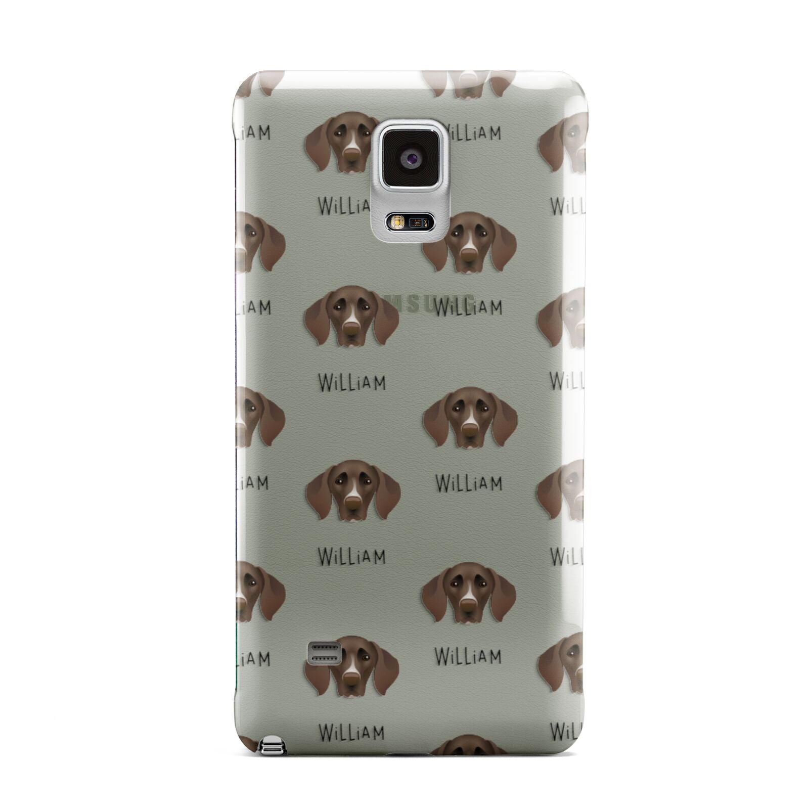 German Shorthaired Pointer Icon with Name Samsung Galaxy Note 4 Case