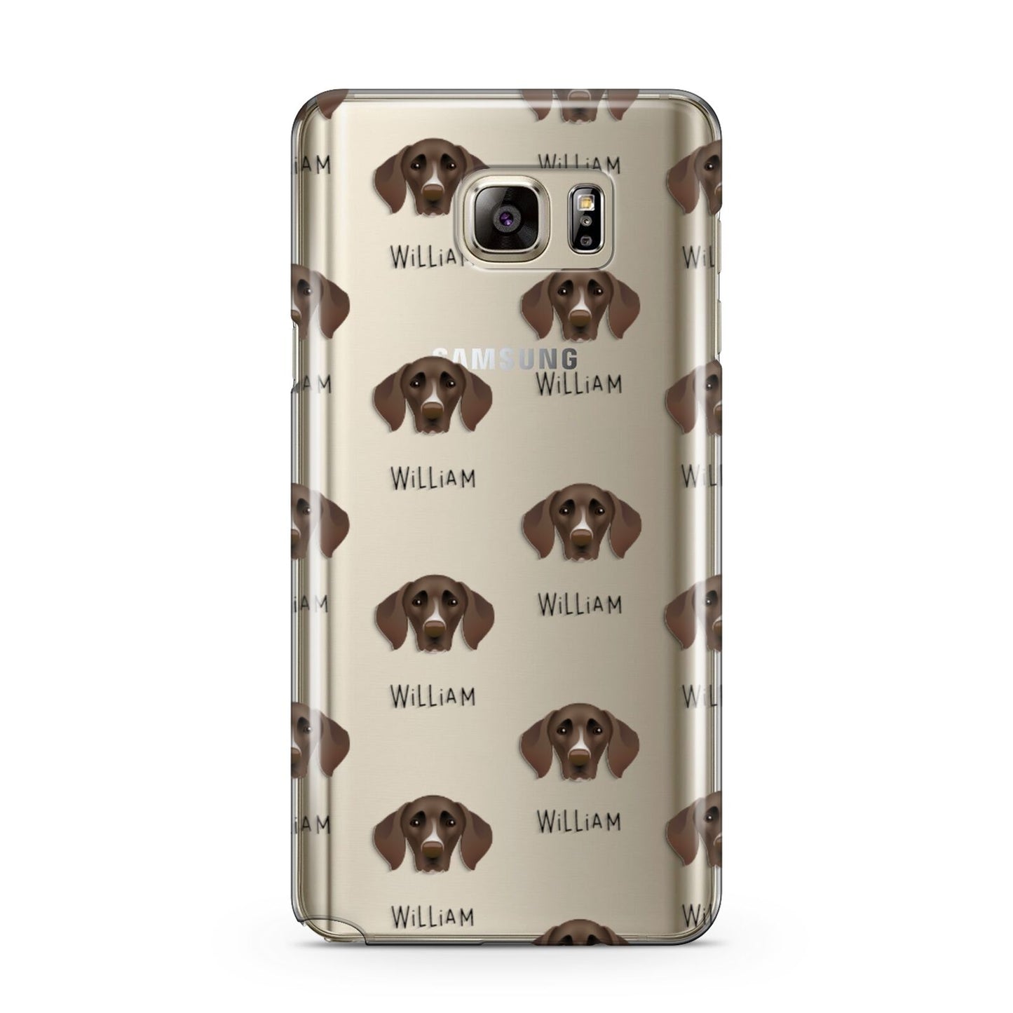 German Shorthaired Pointer Icon with Name Samsung Galaxy Note 5 Case