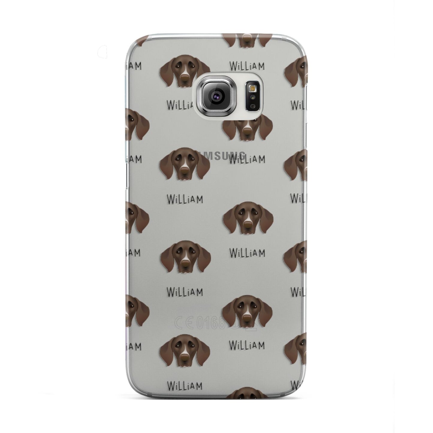 German Shorthaired Pointer Icon with Name Samsung Galaxy S6 Edge Case