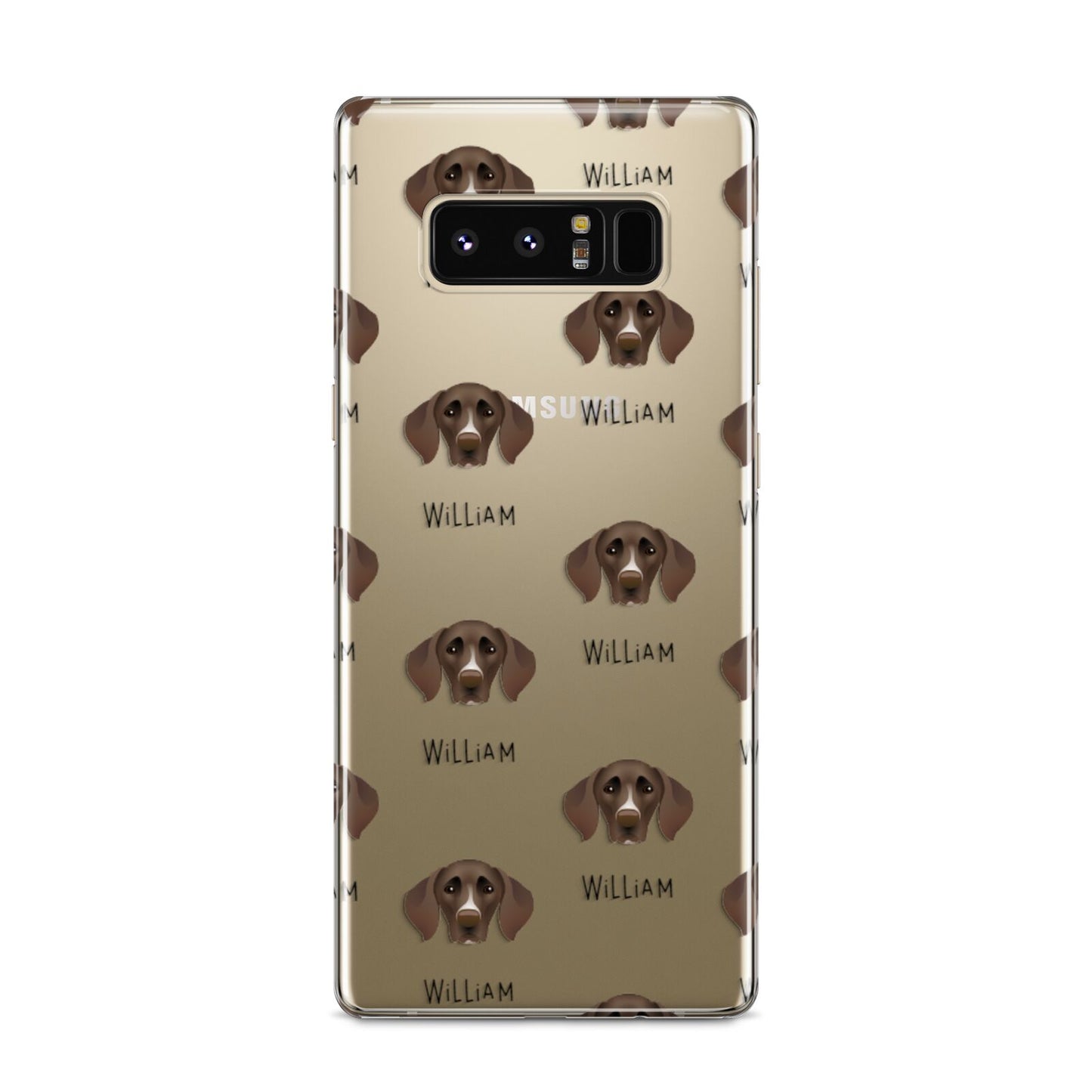 German Shorthaired Pointer Icon with Name Samsung Galaxy S8 Case