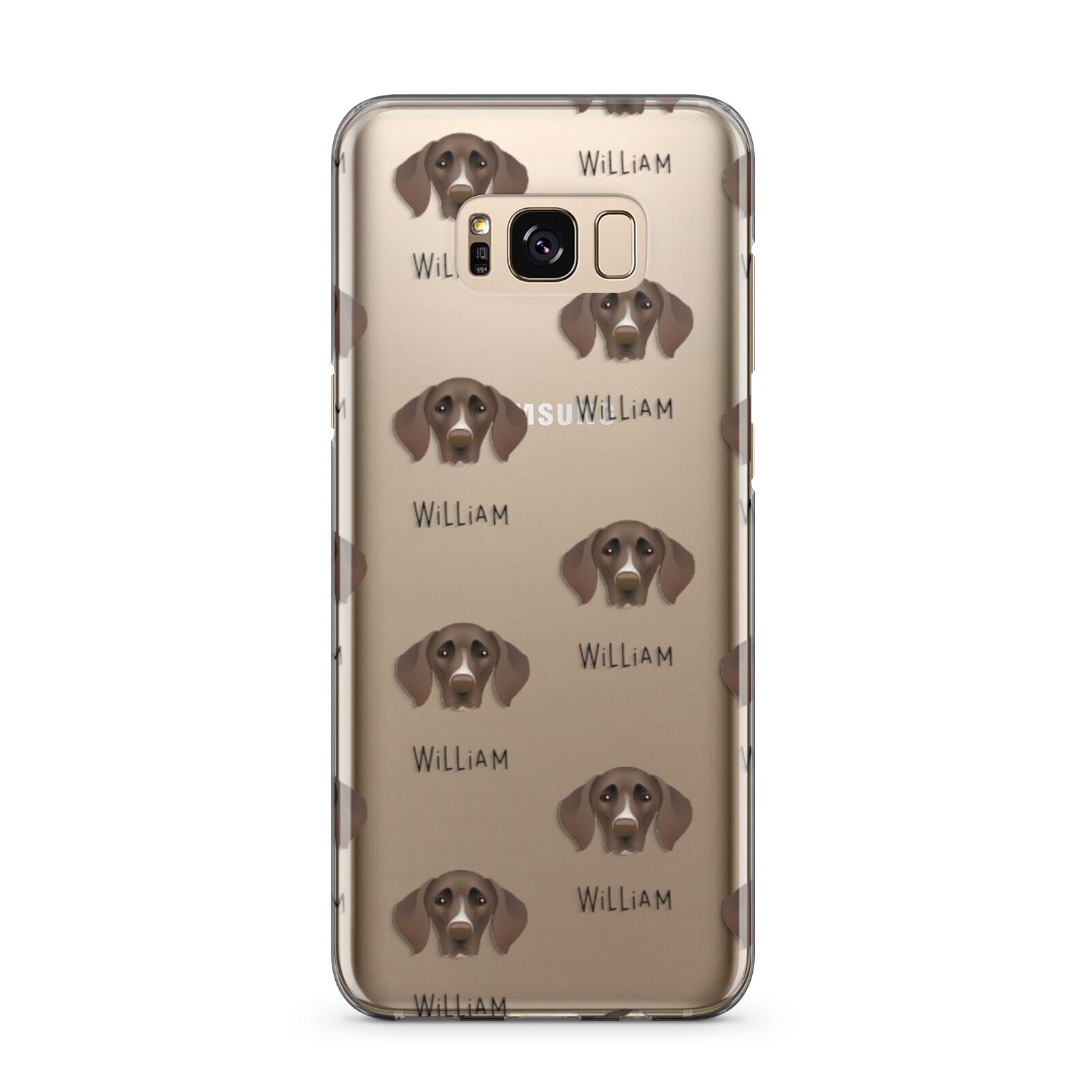German Shorthaired Pointer Icon with Name Samsung Galaxy S8 Plus Case