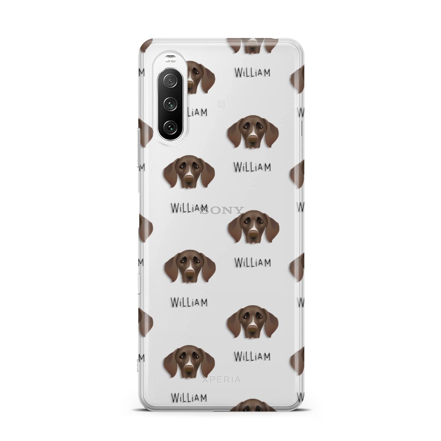 German Shorthaired Pointer Icon with Name Sony Xperia 10 III Case