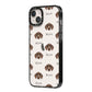German Shorthaired Pointer Icon with Name iPhone 14 Plus Black Impact Case Side Angle on Silver phone