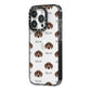 German Shorthaired Pointer Icon with Name iPhone 14 Pro Black Impact Case Side Angle on Silver phone