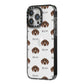 German Shorthaired Pointer Icon with Name iPhone 14 Pro Max Black Impact Case Side Angle on Silver phone