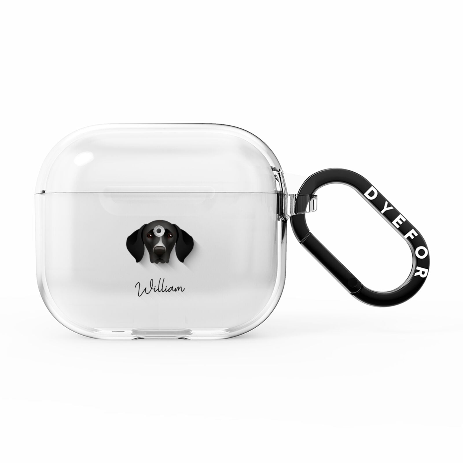 German Shorthaired Pointer Personalised AirPods Clear Case 3rd Gen