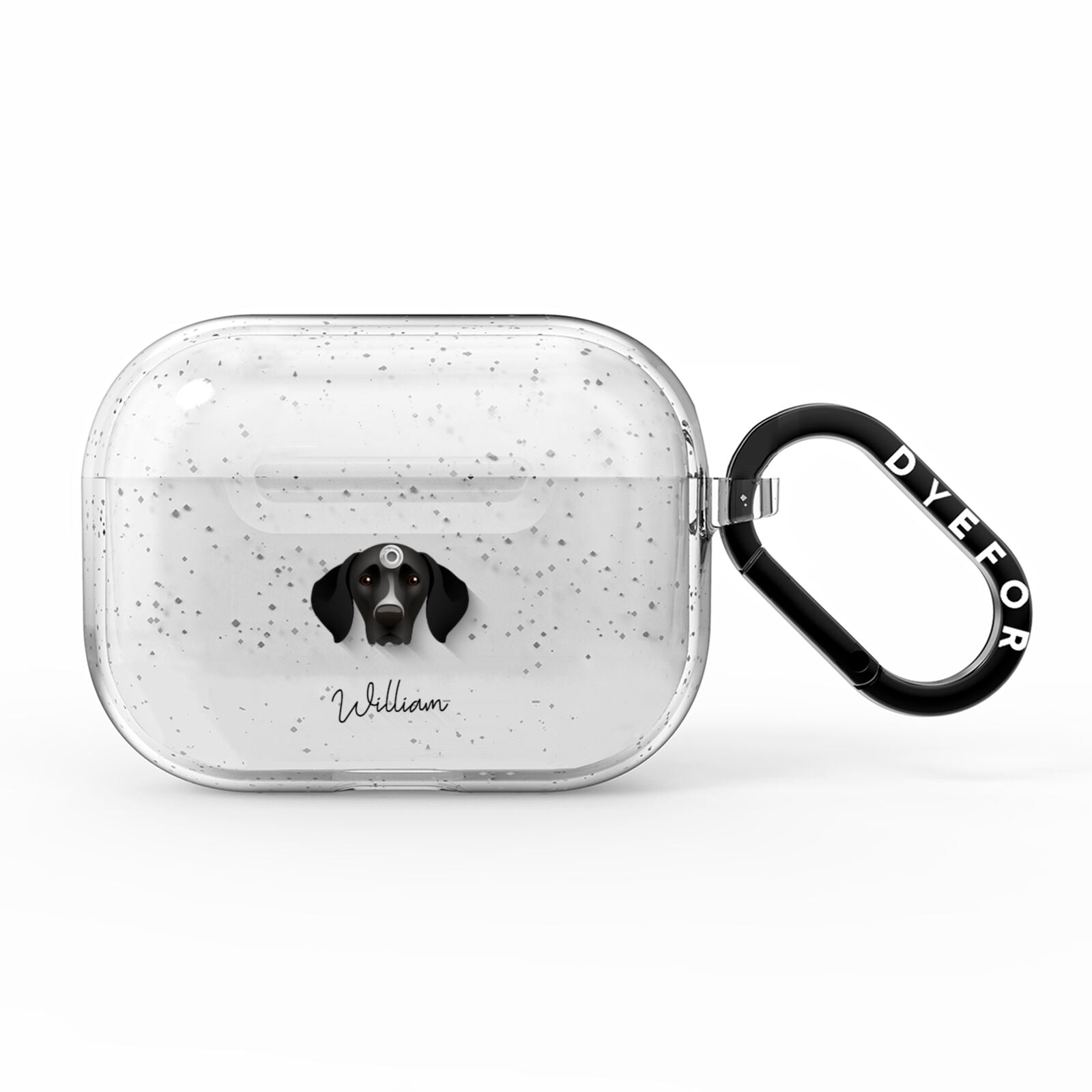 German Shorthaired Pointer Personalised AirPods Pro Glitter Case