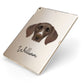 German Shorthaired Pointer Personalised Apple iPad Case on Gold iPad Side View